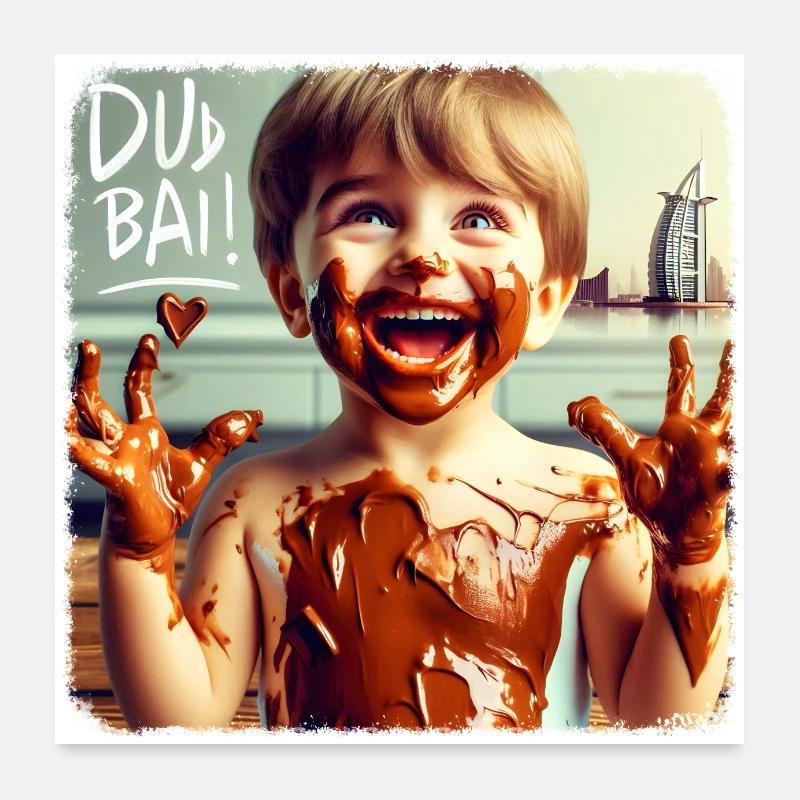 Dubai chocolate - luxury intoxication with sweet temptation Poster 24" x 24" (60x60 cm)
