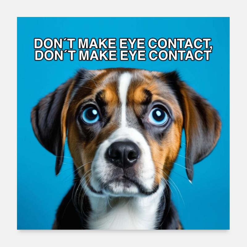 Mèmes de chien drôle Poster 60 x 60 cm