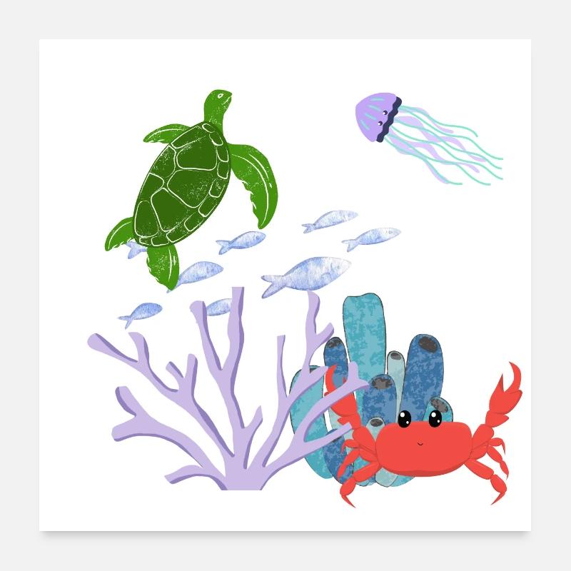 Coral reef Poster 24" x 24" (60x60 cm)