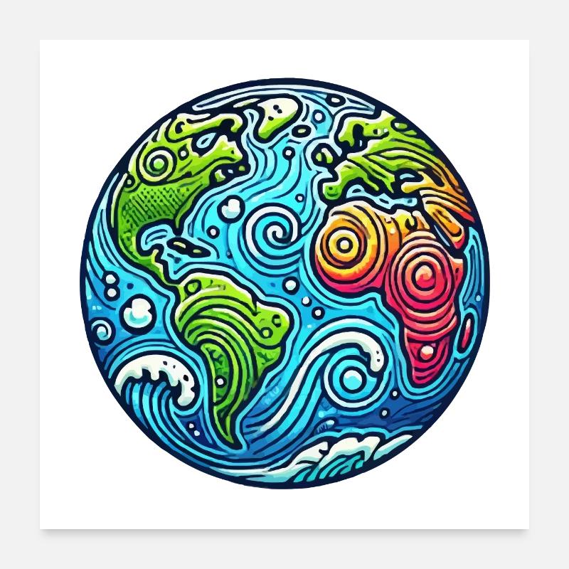 Erde Planet Poster 60x60 cm