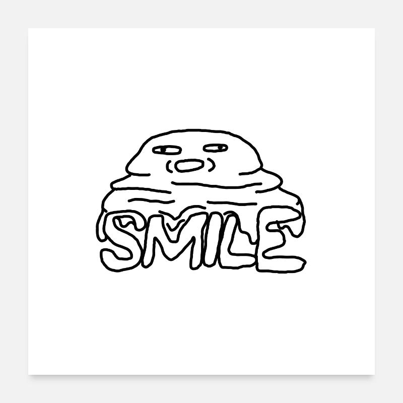 SMILE Poster 60x60 cm