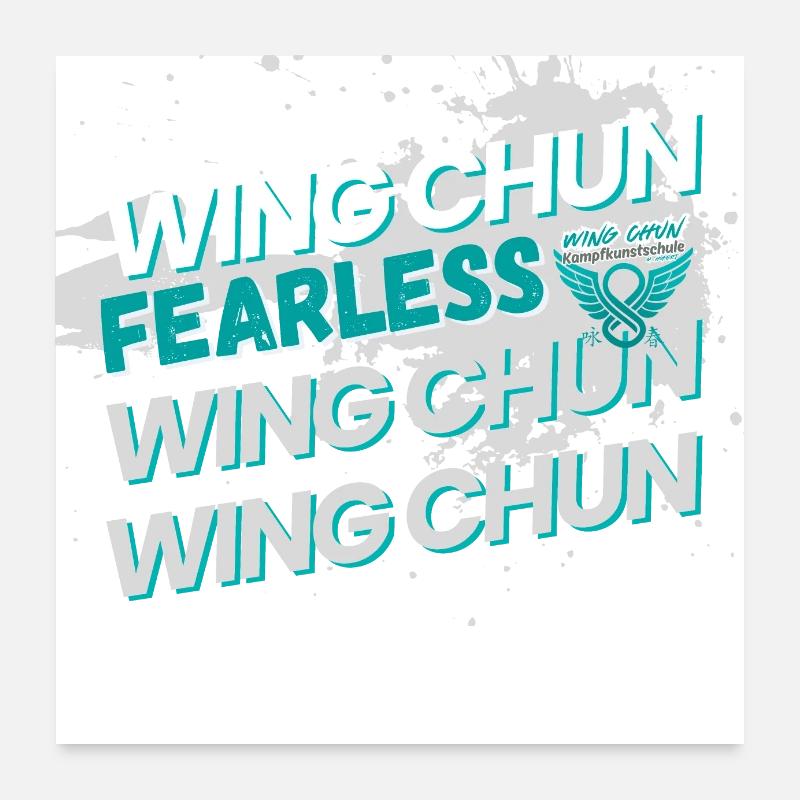 Wing Chun - Fearless Poster 24" x 24" (60x60 cm)