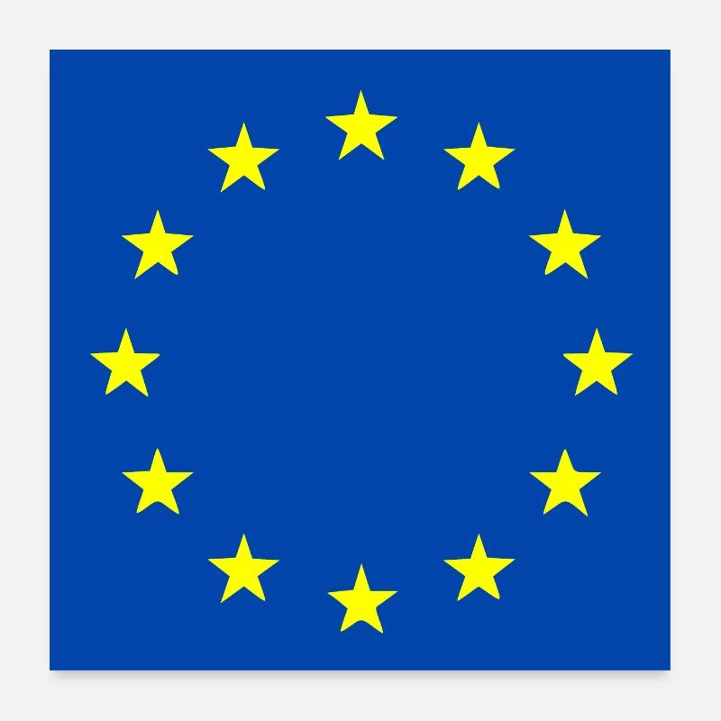 Europa flagge Poster 60x60 cm