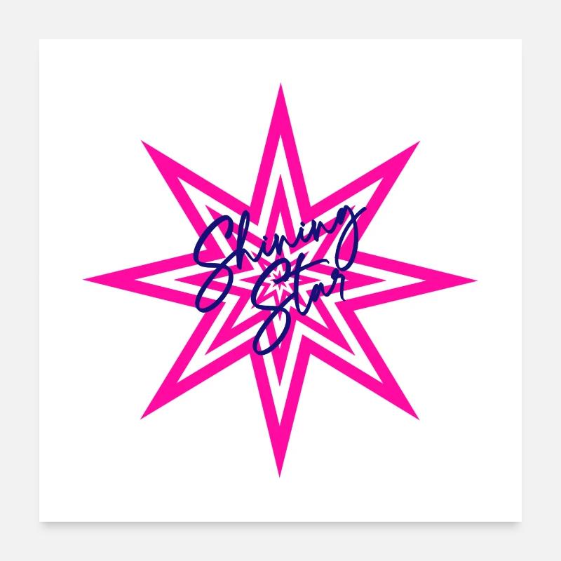 Shining Star - Poster 24" x 24" (60x60 cm) - white