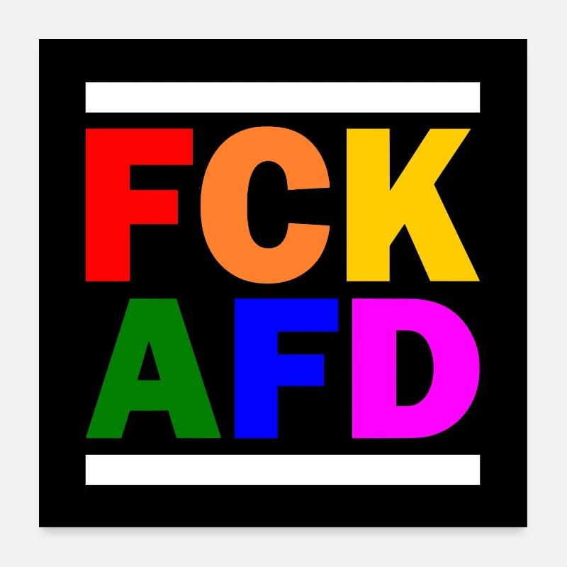 Fck afd Poster 60x60 cm