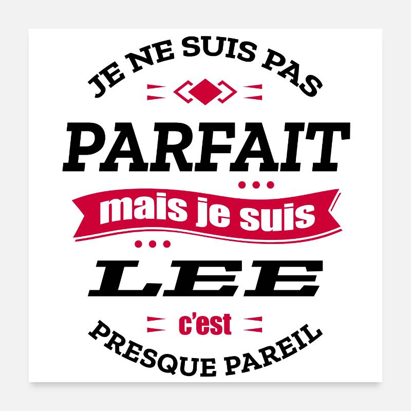 LEE PARFAIT - PRENOM LEE Poster 60 x 60 cm