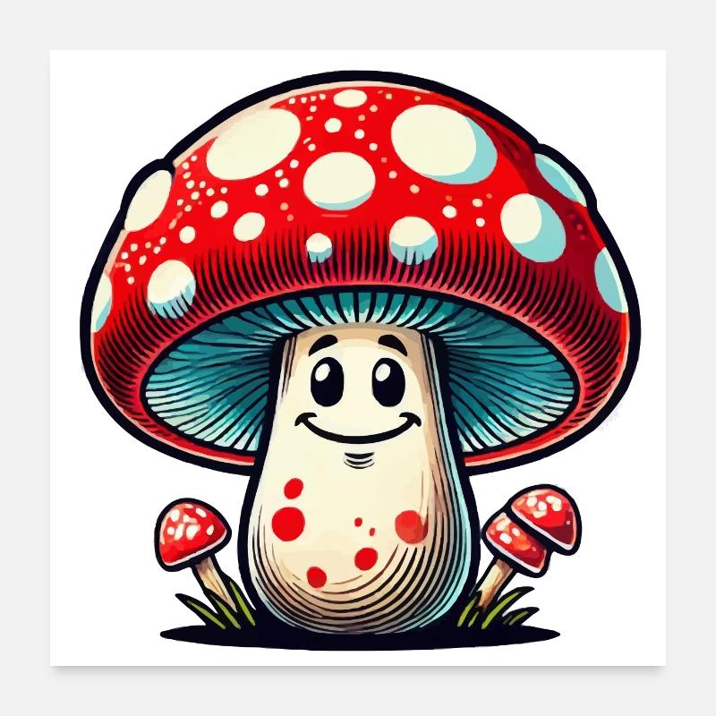 Pilz Poster 60x60 cm