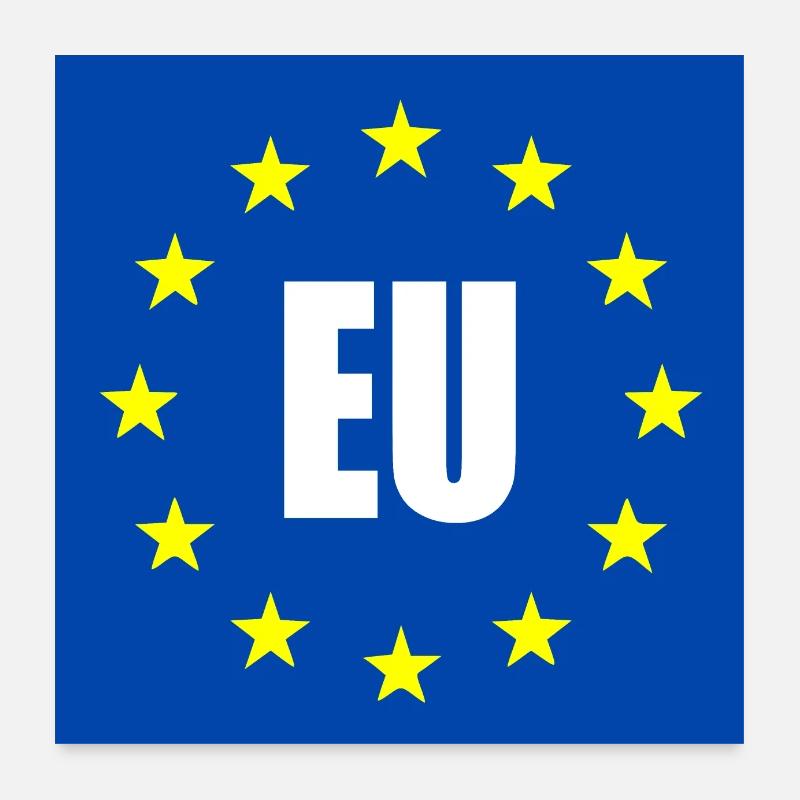 Drapeau de l’UE Poster 60 x 60 cm