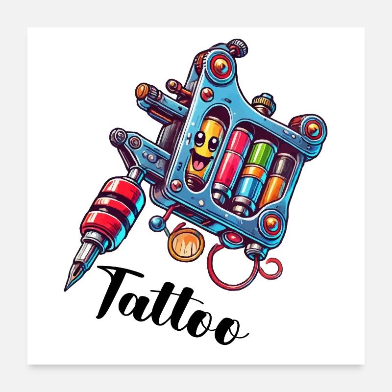 Tätowiermaschine Poster 60x60 cm