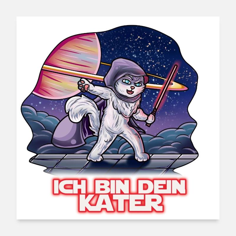 Ich bin dein Kater, Geschenk Katzenliebhaber Poster 60x60 cm