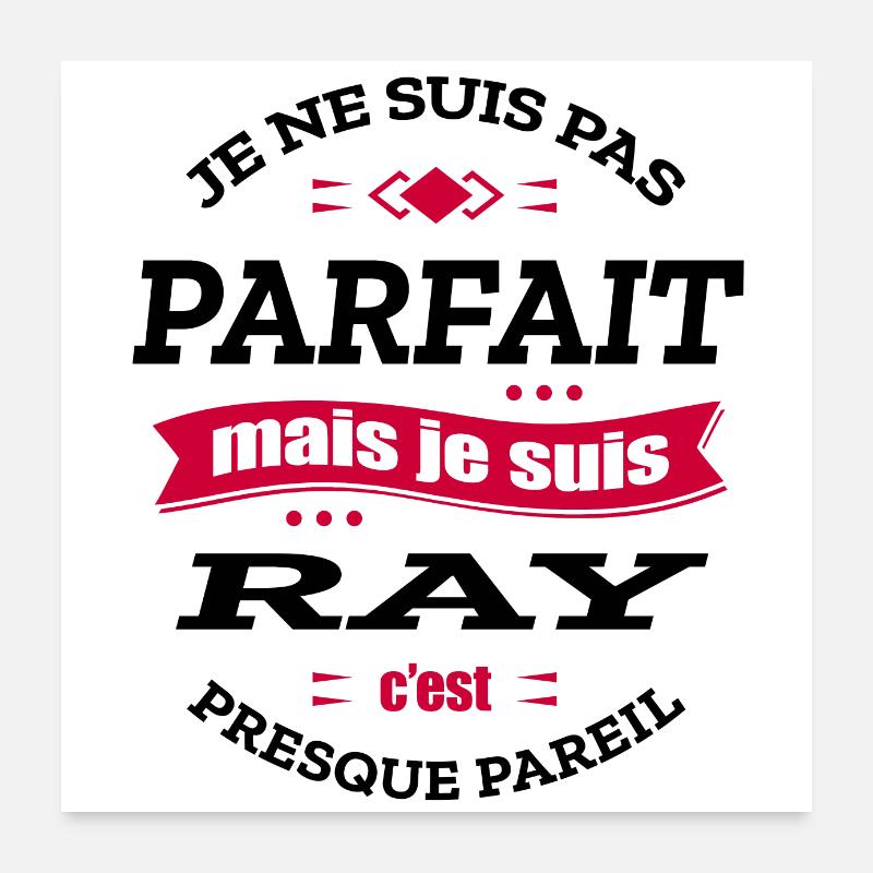 RAY PARFAIT - PRENOM RAY Poster 60 x 60 cm