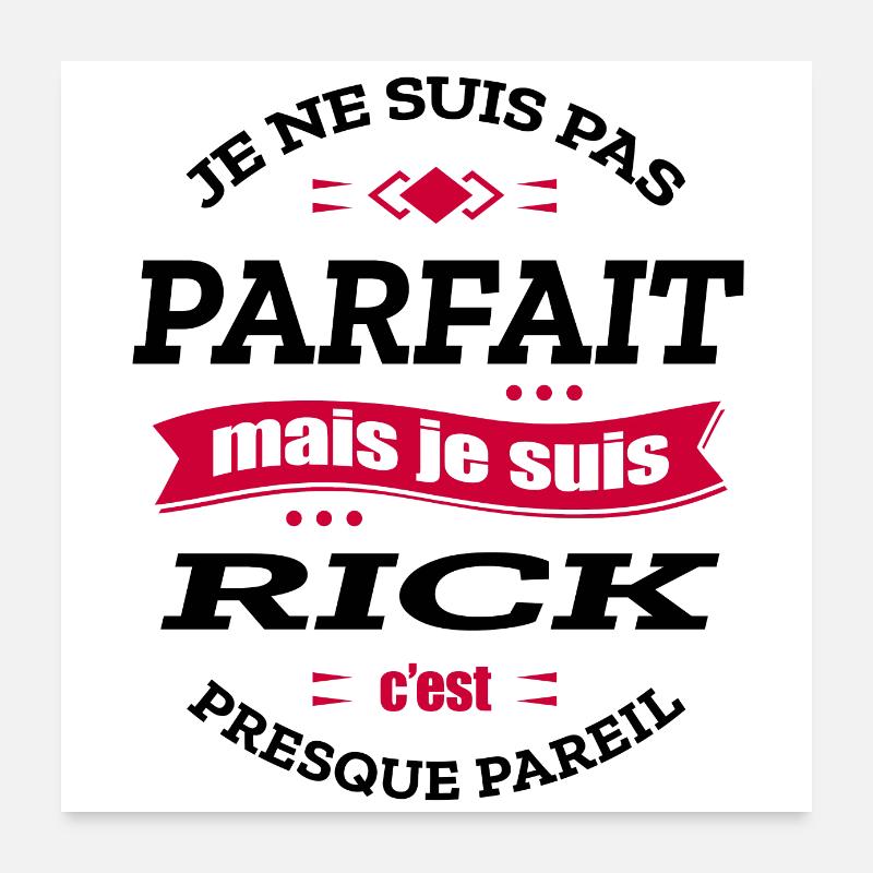 RICK PARFAIT - PRENOM RICK Poster 60 x 60 cm