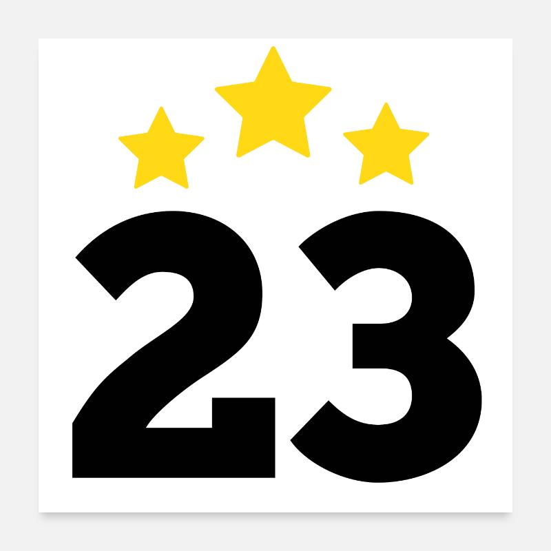 23 Year Star - 23rd Anniversary Gift Poster 24" x 24" (60x60 cm)