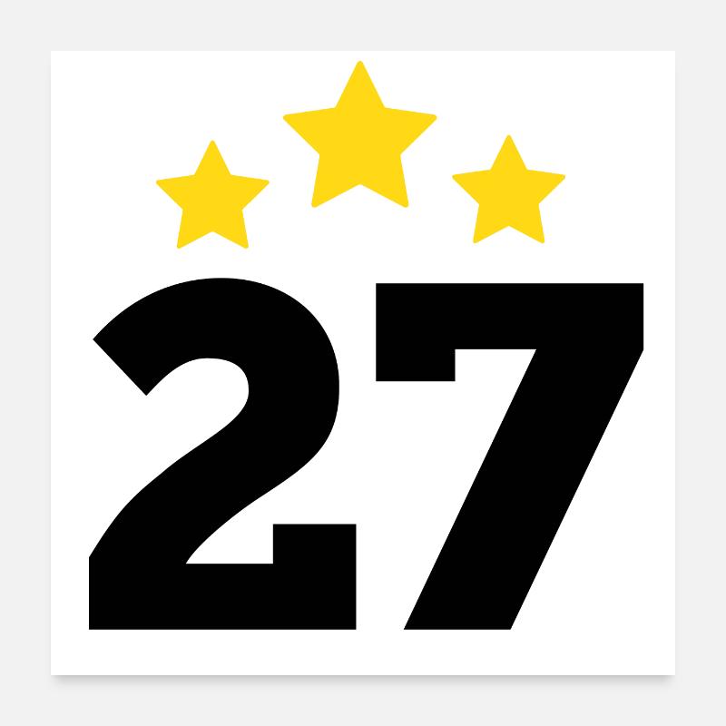 27 Year Star - 27th Anniversary Gift Poster 24" x 24" (60x60 cm)