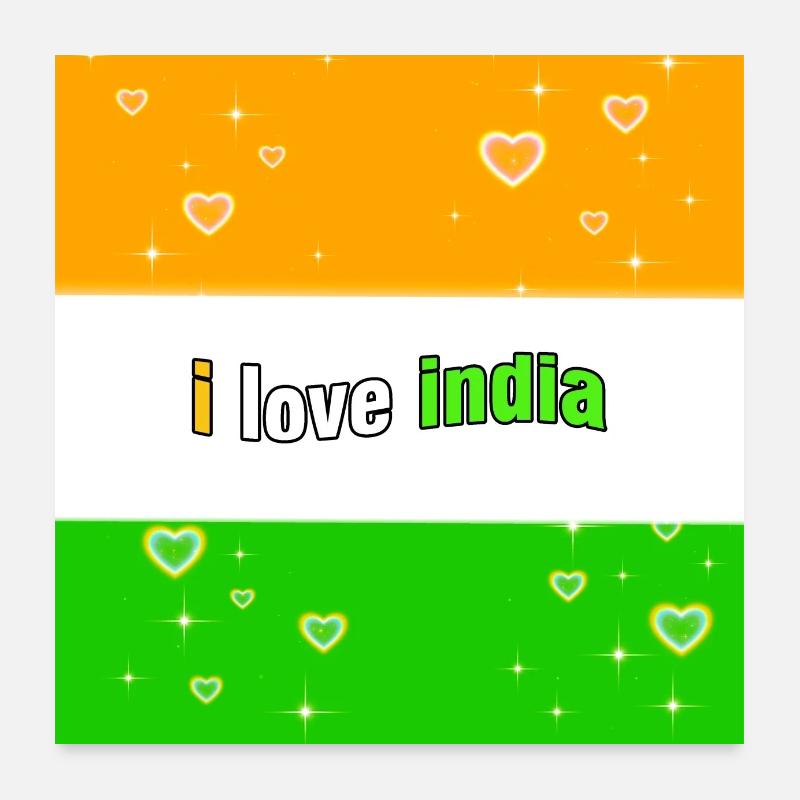 J’aime l’Inde Poster 60 x 60 cm