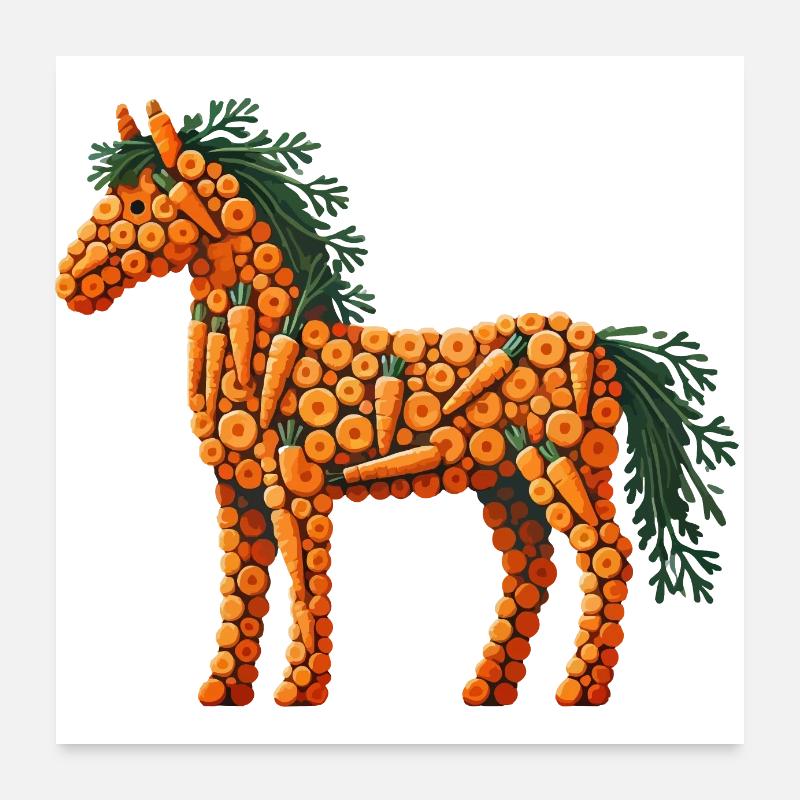 Karottenpferd, Karottenpferd, Podcast, figo Poster 60x60 cm