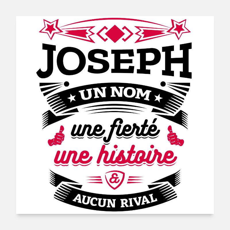JOSEPH UN NOM UNE FIERTÉ AUCUN RIVAL Poster 60 x 60 cm