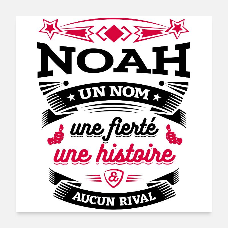 NOAH UN NOM UNE FIERTÉ AUCUN RIVAL Poster 60 x 60 cm