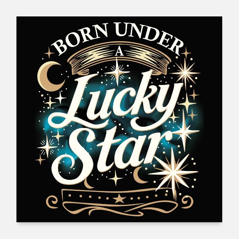 Glücksstern Poster 60x60 cm