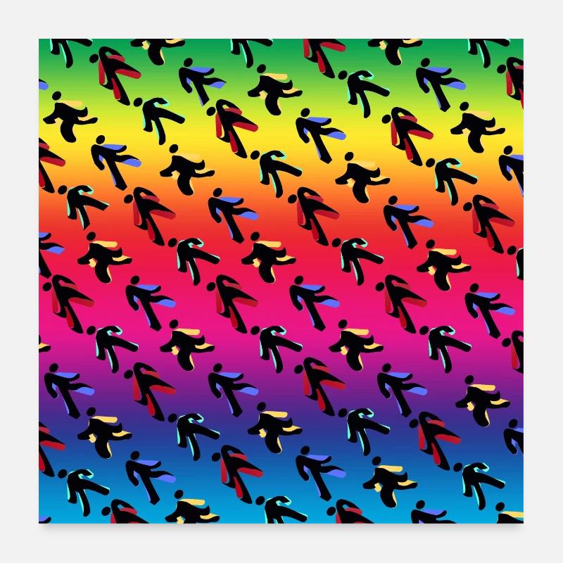 Danseurs - Poster 60 x 60 cm - blanc