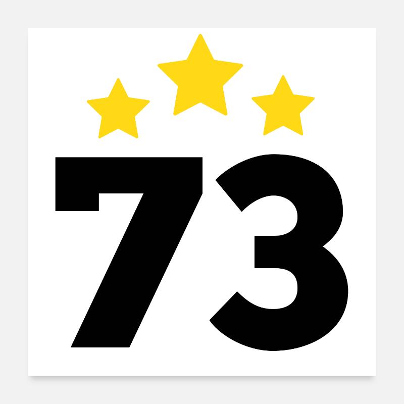 73 Years Star - 73rd Anniversary Gift Poster 24" x 24" (60x60 cm)