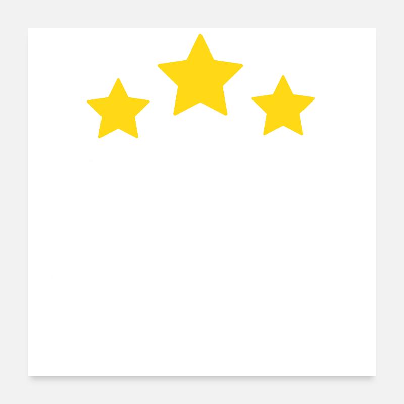 80 Years Star - 80th Anniversary Gift Poster 24" x 24" (60x60 cm)