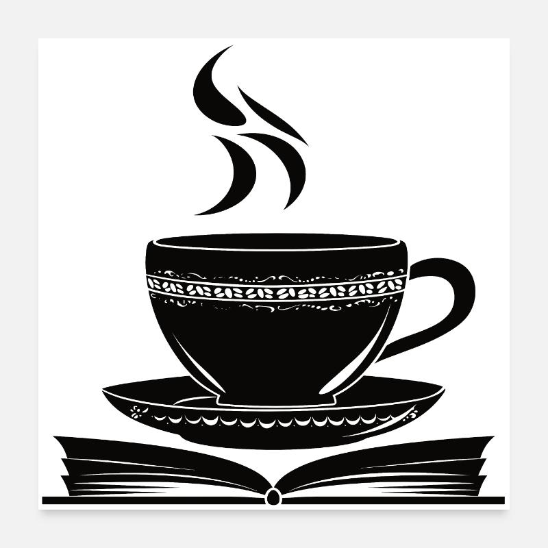 Books & tea for the bookworm Poster 24" x 24" (60x60 cm)