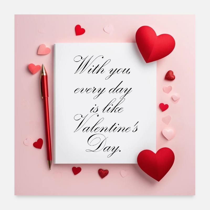 Amour éternel - Cadeau de la Saint-Valentin Poster 60 x 60 cm