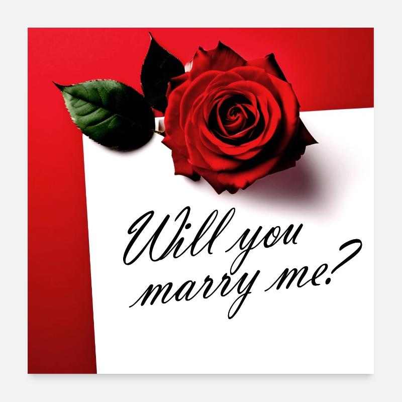 Vuoi sposarmi? Poster 60x60 cm