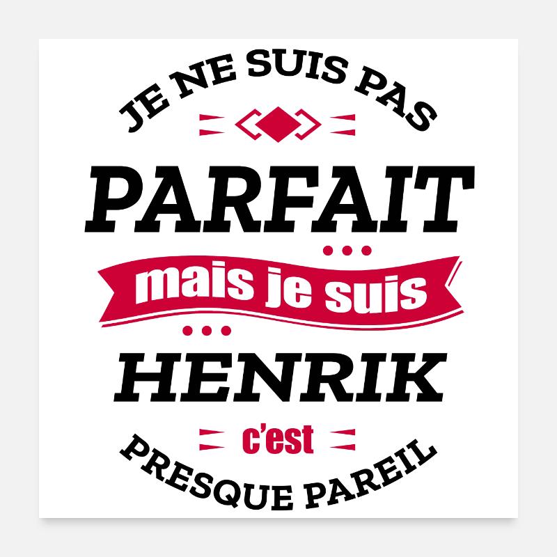 HENRIK PARFAIT - PRENOM HENRIK Poster 60 x 60 cm