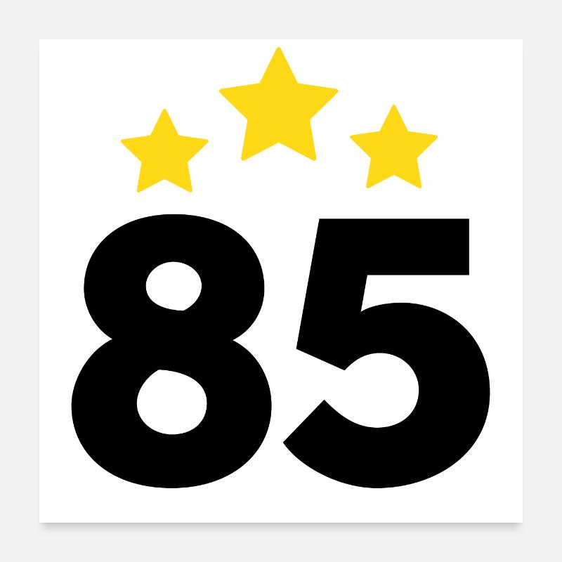 85 ans étoile - cadeau 85e anniversaire Poster 60 x 60 cm