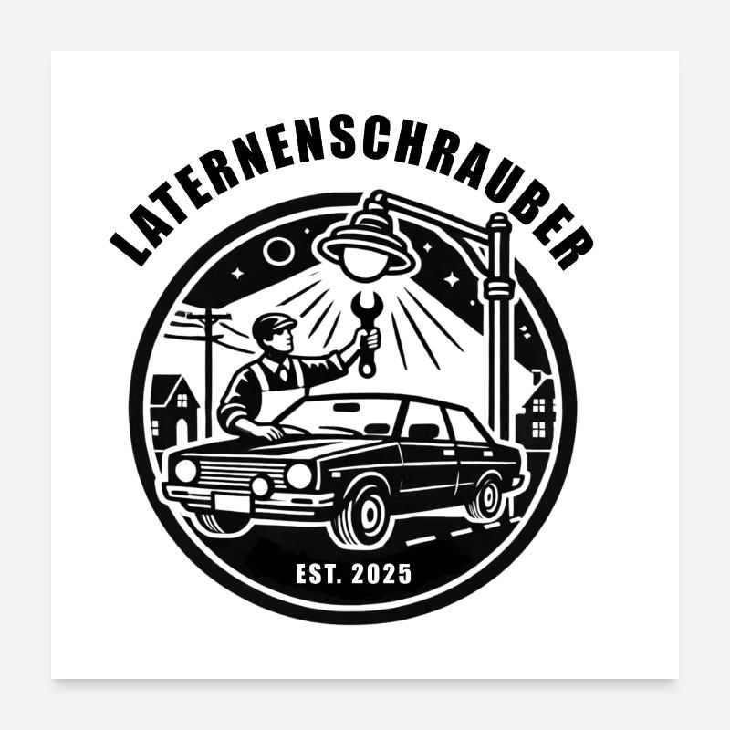 Laternenschrauber Poster 60x60 cm