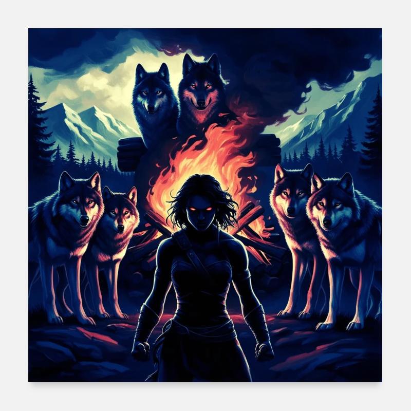 PRIMAL Guerrière Poster 60 x 60 cm