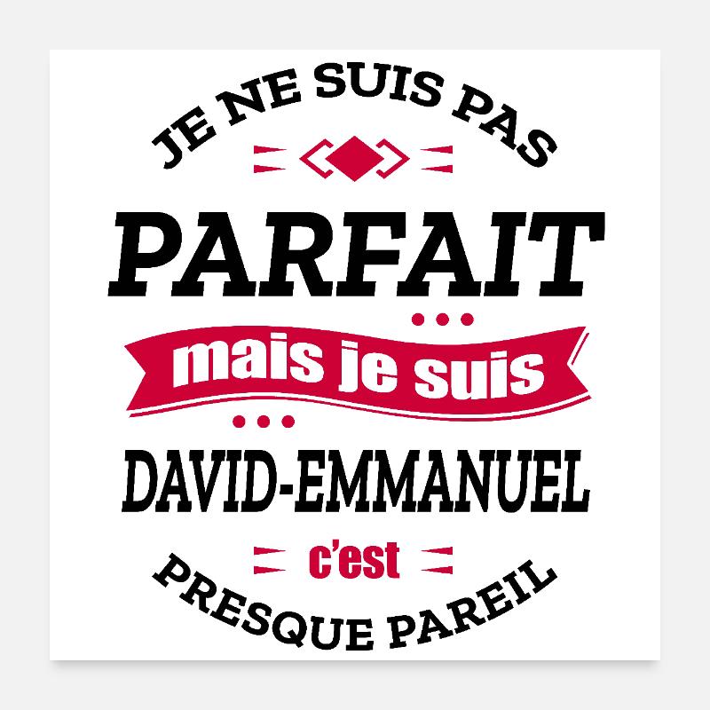 DAVID-EMMANUEL PARFAIT - PRENOM DAVID-EMMANUEL Poster 60 x 60 cm