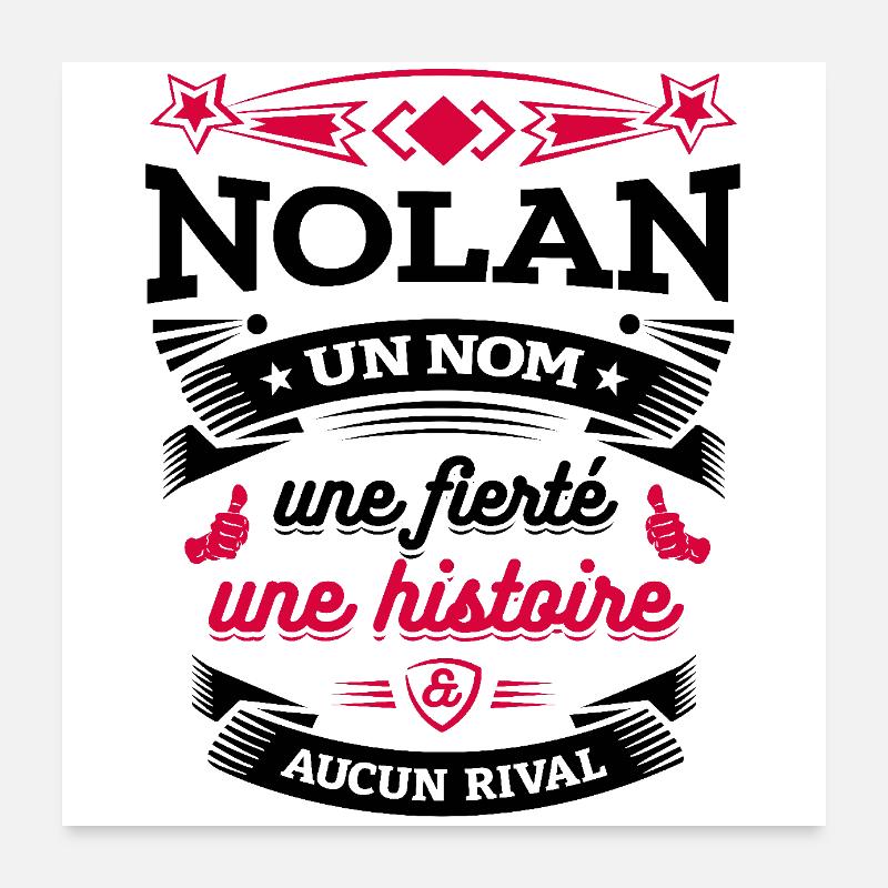NOLAN UN NOM UNE FIERTÉ AUCUN RIVAL Poster 60 x 60 cm
