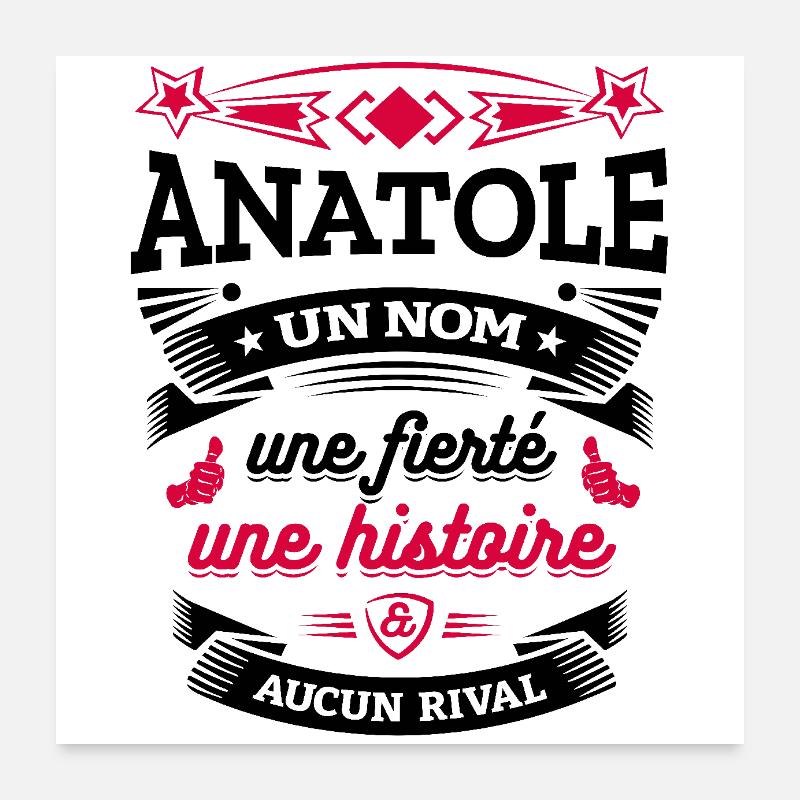 ANATOLE UN NOM UNE FIERTÉ AUCUN RIVAL Poster 60 x 60 cm