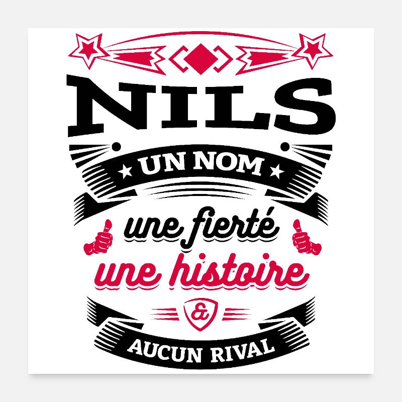 NILS UN NOM UNE FIERTÉ AUCUN RIVAL Poster 60 x 60 cm