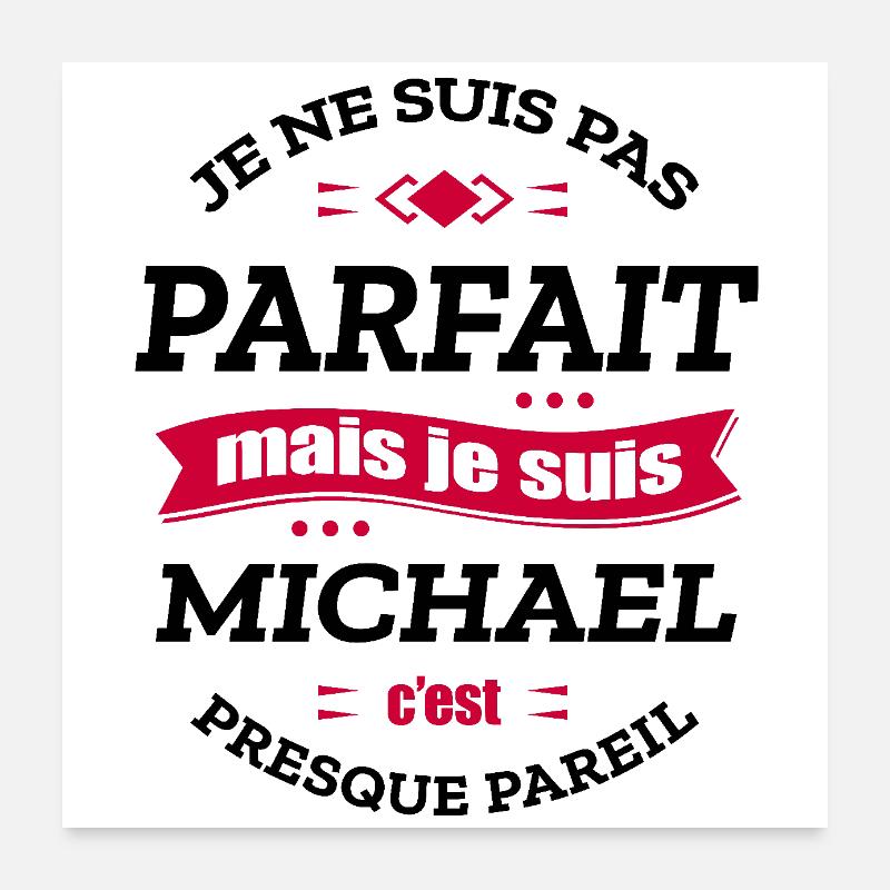 MICHAEL PARFAIT - PRENOM MICHAEL Poster 60 x 60 cm