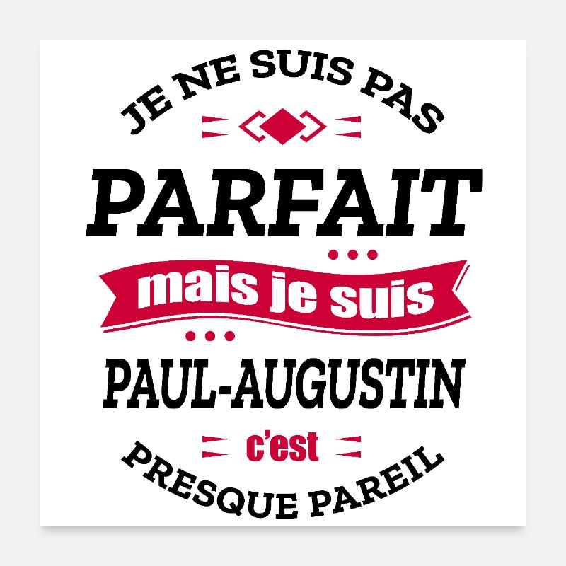 PAUL-AUGUSTIN PARFAIT - PRENOM PAUL-AUGUSTIN Poster 60 x 60 cm