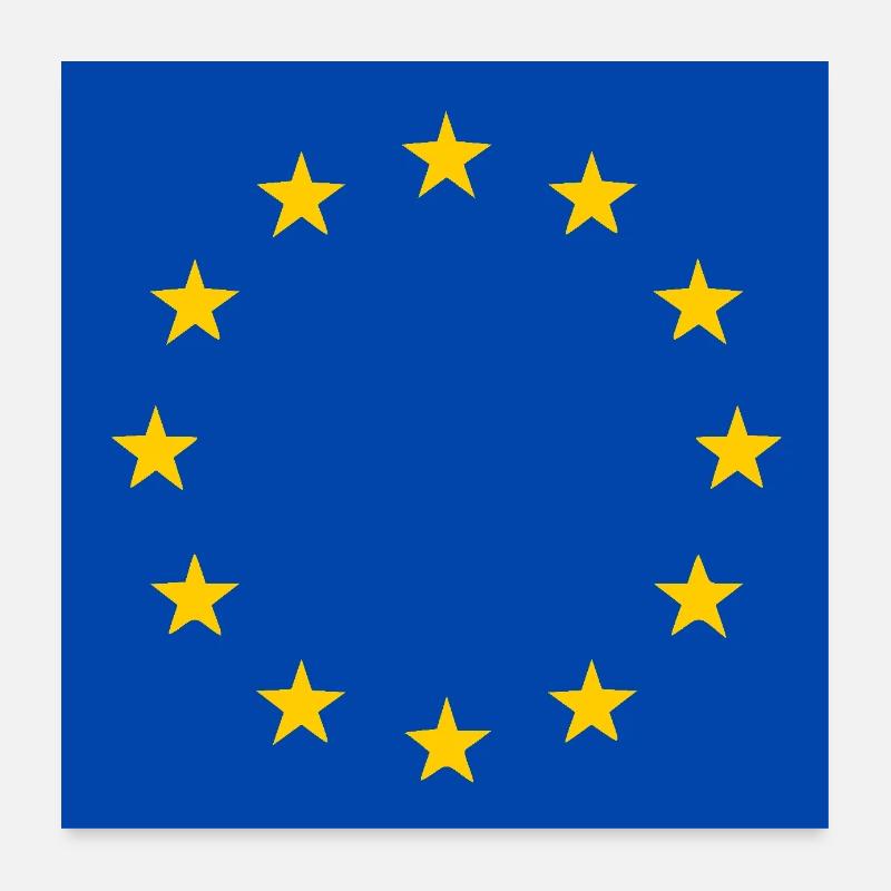 Europe flag Poster 24" x 24" (60x60 cm)