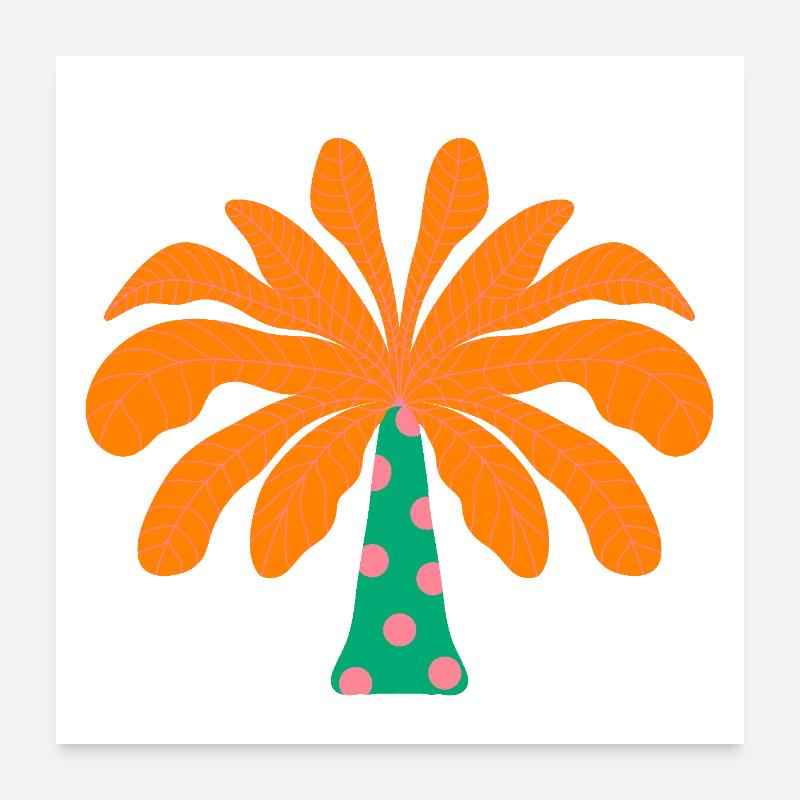 Tropischer Palmbaum Poster 60x60 cm