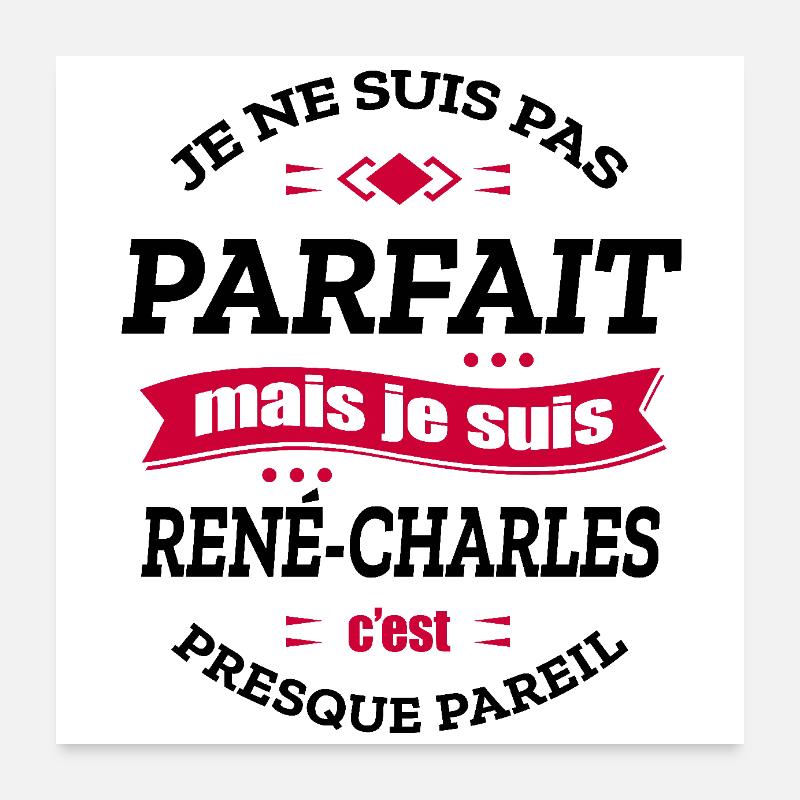 RENÉ-CHARLES PARFAIT - PRENOM RENÉ-CHARLES Poster 60 x 60 cm