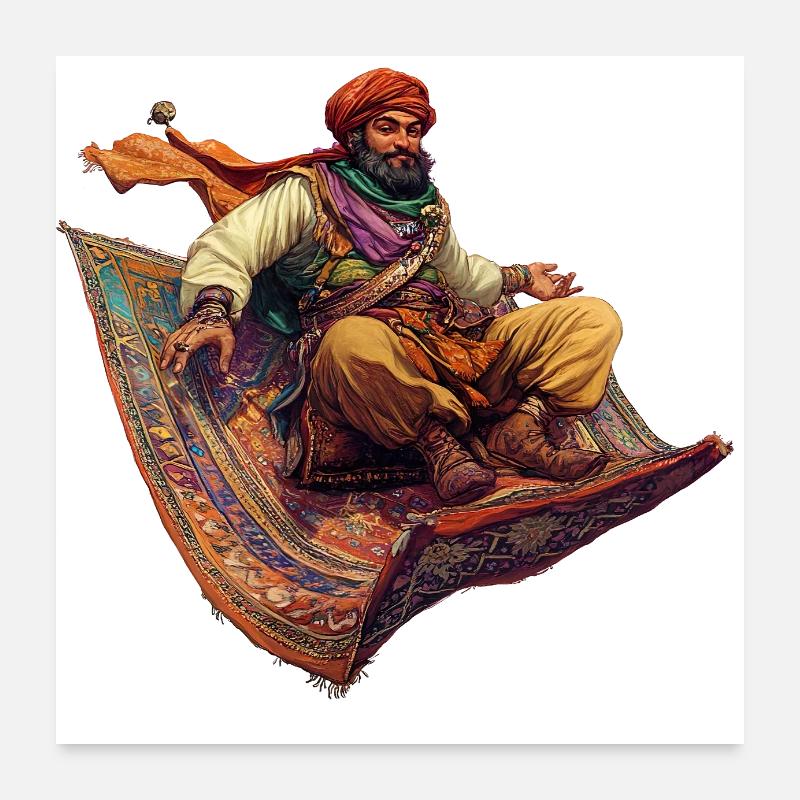 The Flying Carpet Poster 24" x 24" (60x60 cm)