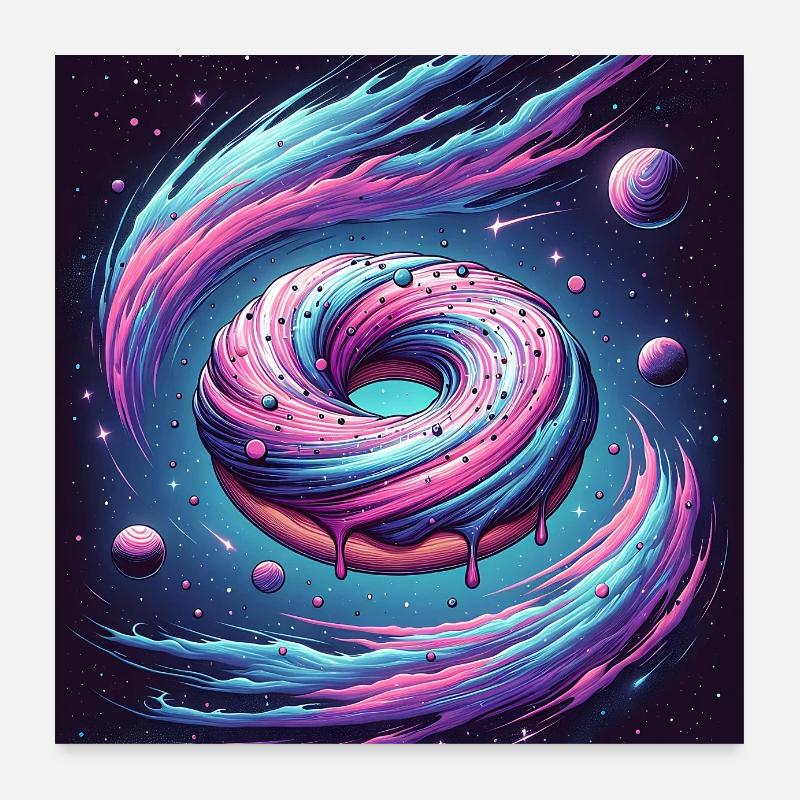 Donut in space Poster 24" x 24" (60x60 cm)