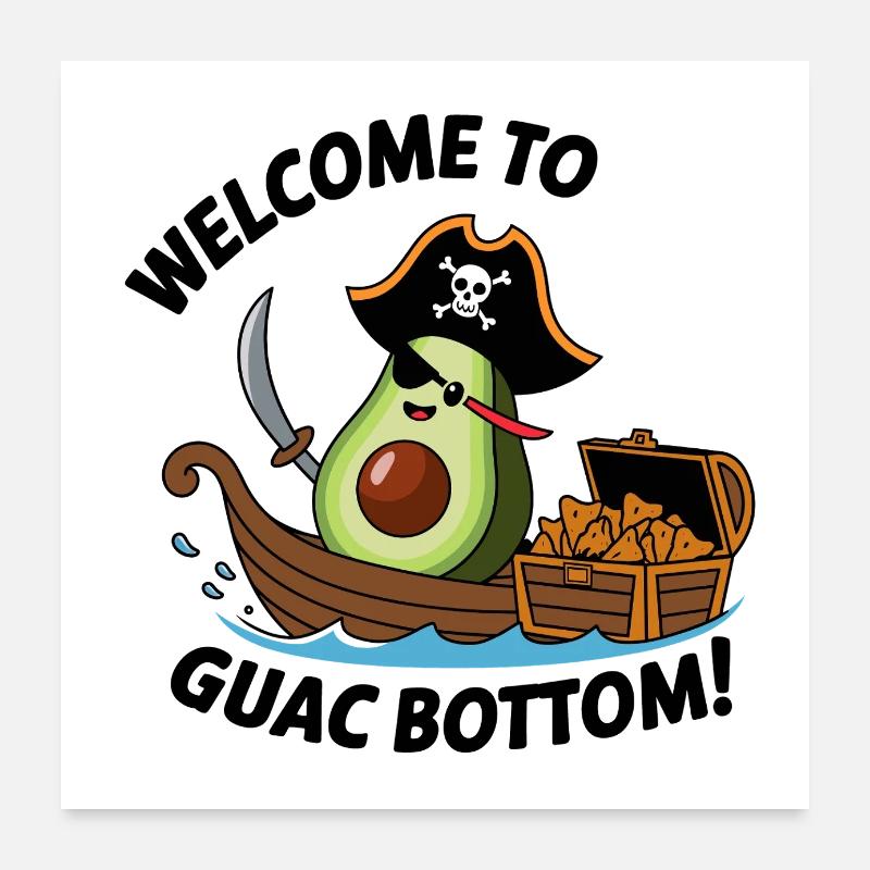 Welcome To Guac Bottom Poster 60 x 60 cm
