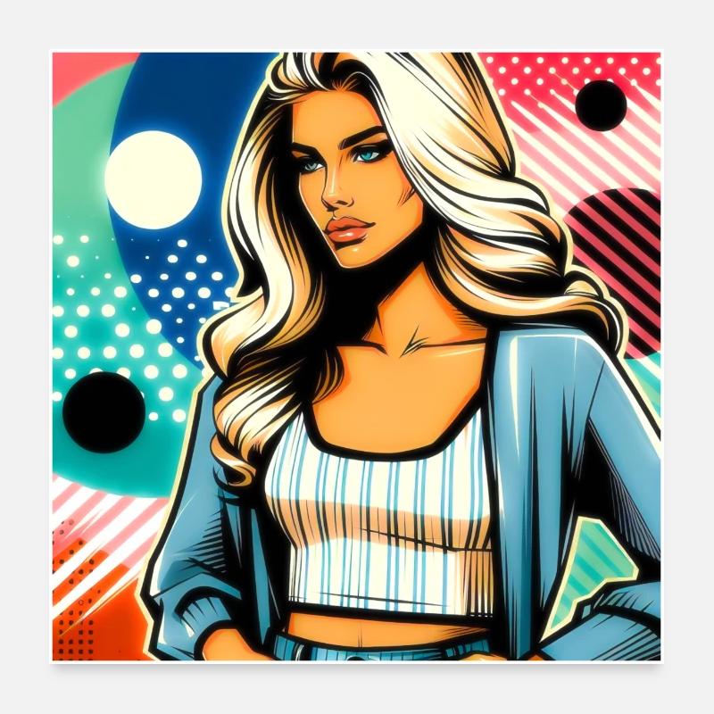 Elegante Geschäftsfrau Poster 60x60 cm