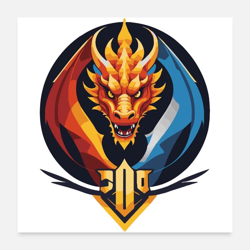 Dragon Poster 24" x 24" (60x60 cm)
