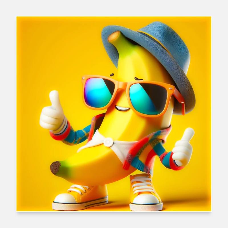 Banana Poster 24" x 24" (60x60 cm)