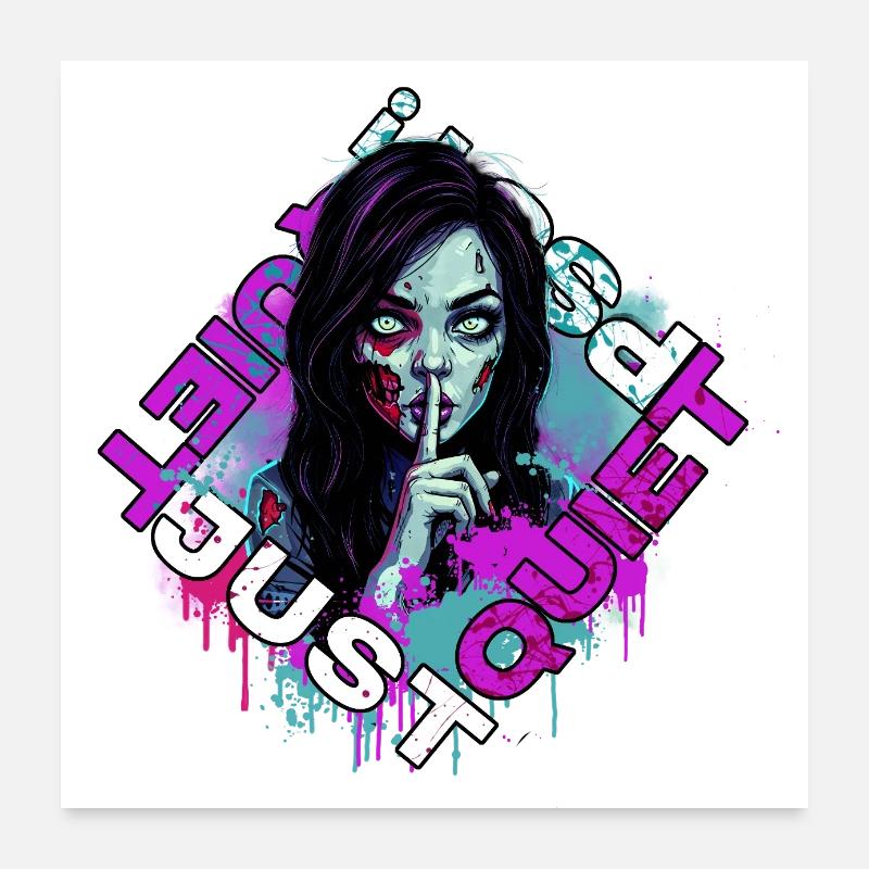 JustBeQuiet - EnrolDesign Poster 60 x 60 cm