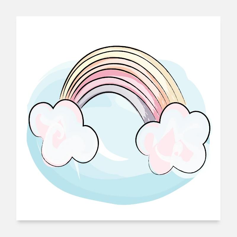 Arc-en-ciel Poster 60 x 60 cm